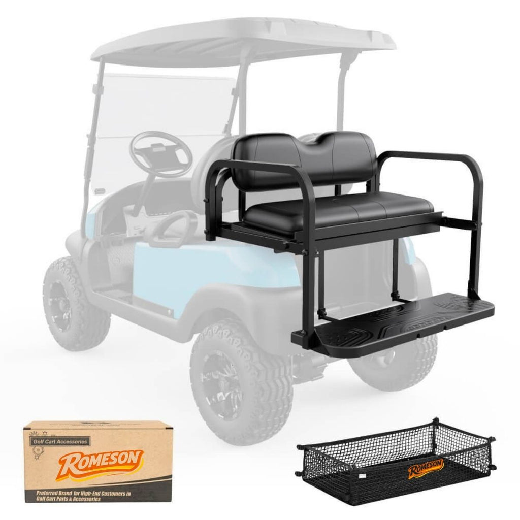 Golf Cart Flip Back Seat Kit for Club Car Precedent, Tempo, Onward, Deluxe Seat and Backrest