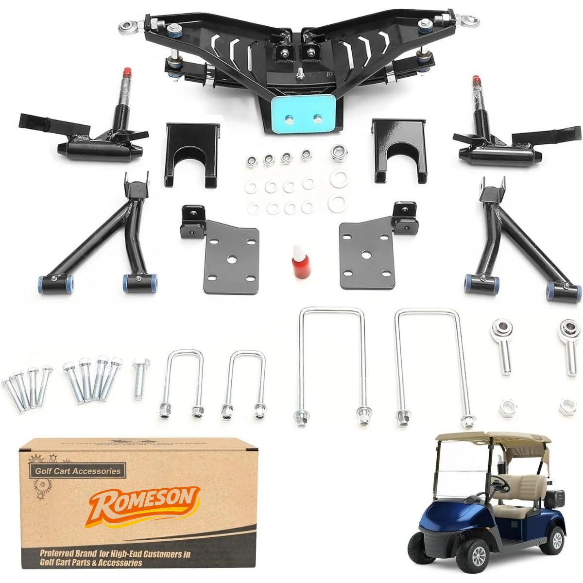Golf Cart Lift Kit 6' Heavy Duty A Arm for EZGO RXV 2008-2013 Electric or Gas