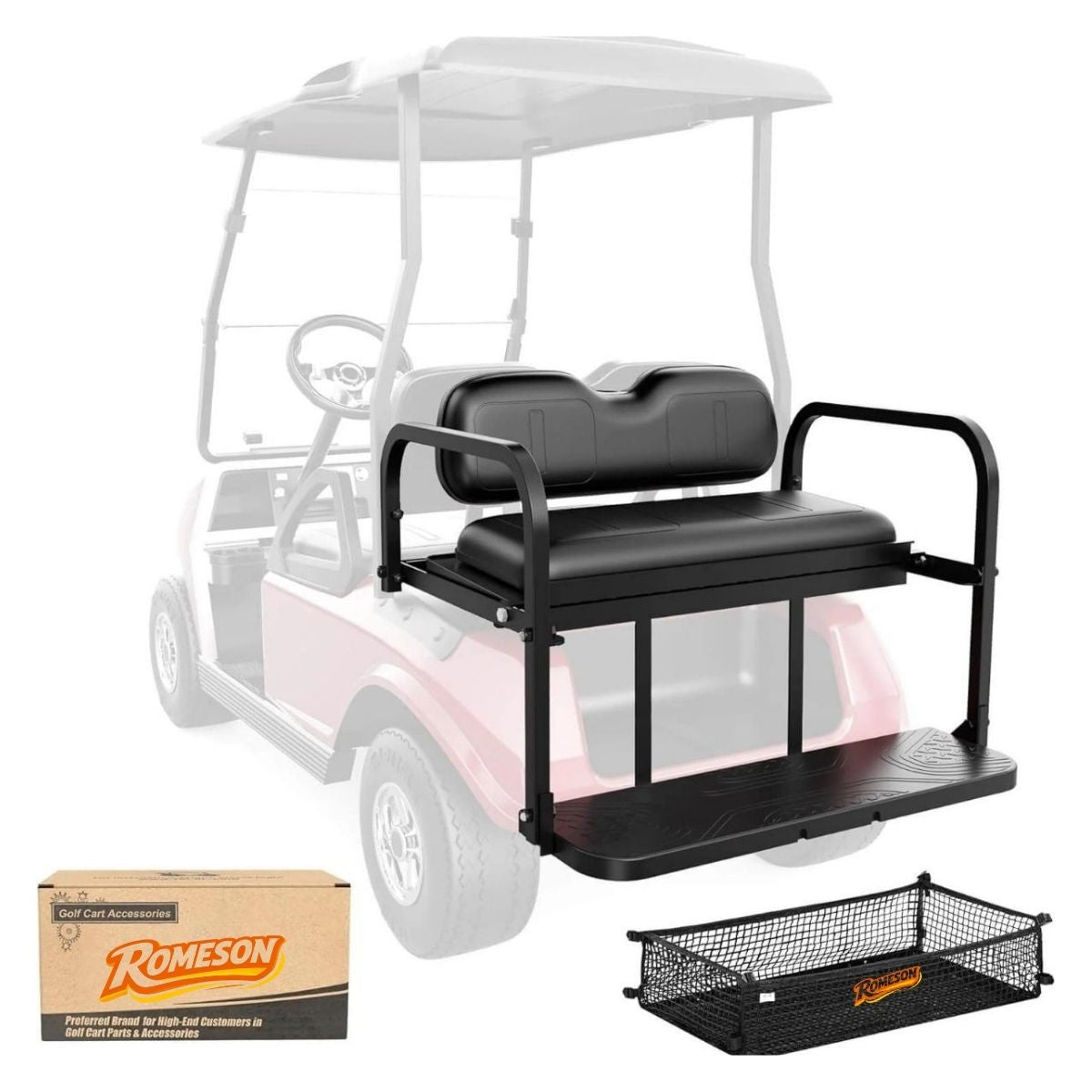 180° Flip Golf Cart Back Seat for Club Car DS Ergonomic Comfort Seat