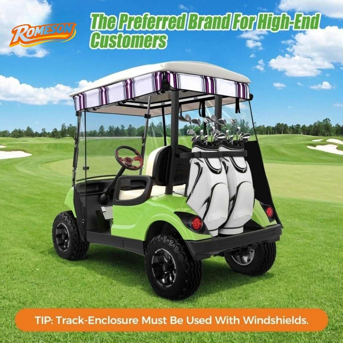 Track Style Golf Cart Enclosure for 2 Passenger Yamaha G29 Drive Secondary image
