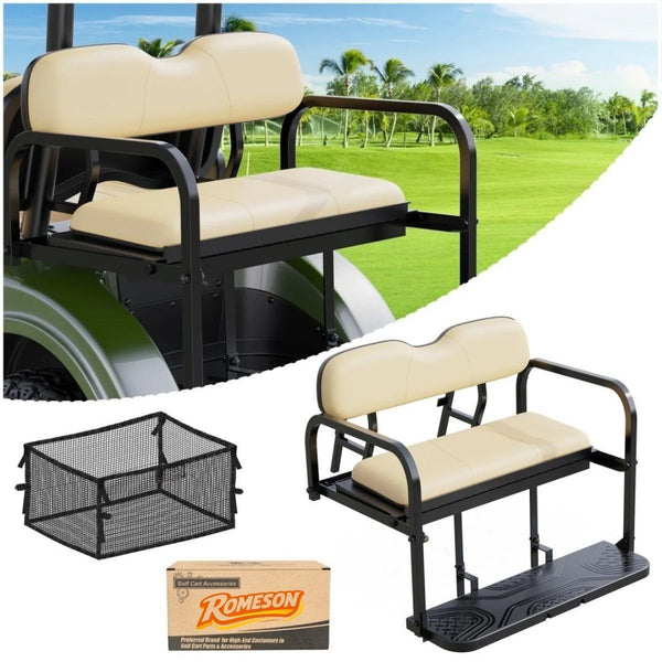 Golf Cart Rear Seat Kit Assembly Folding Rear Seat for Yamaha Drive 2 (2017-Up)