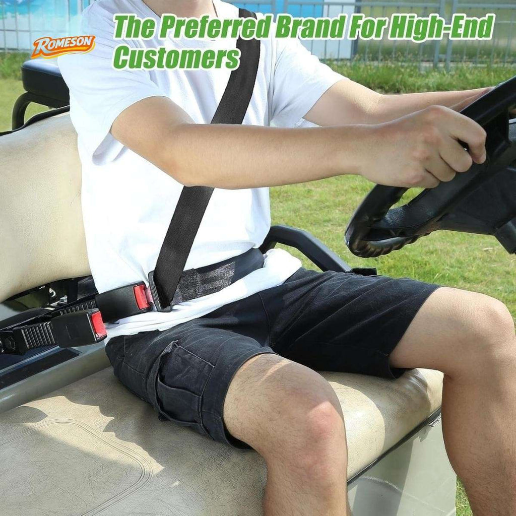 3-Point Retractable Seat Belt Kit for EZGO TXT & Club Car DS/Precedent (4-Passenger)