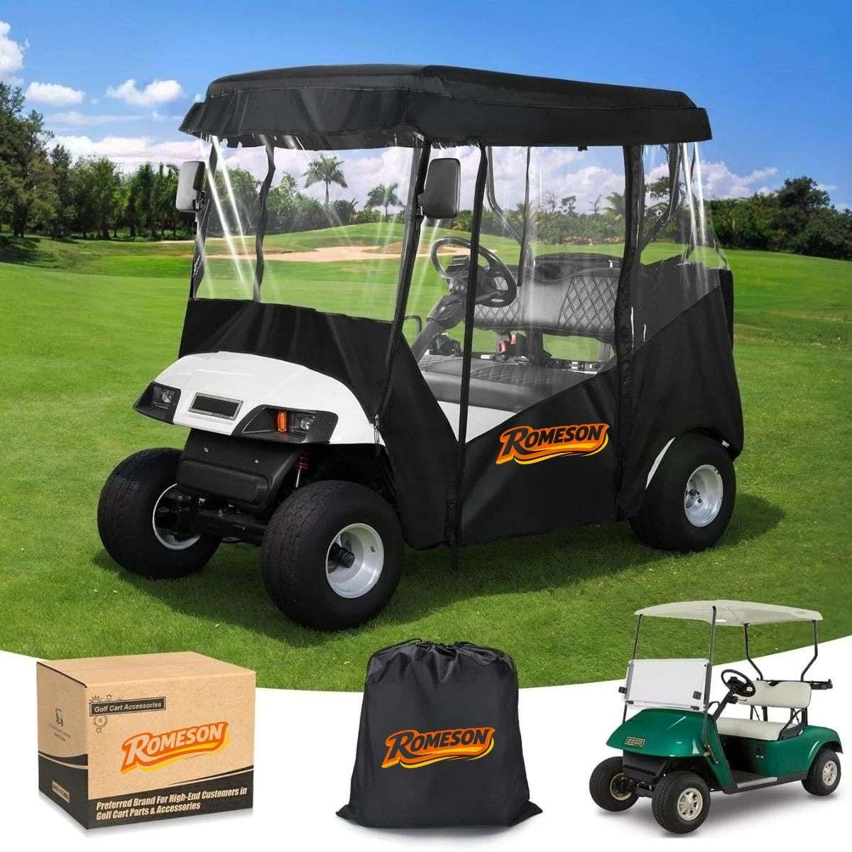 Golf Cart Enclosure Protection for Club Car & EZGO 2-Passenger Main image