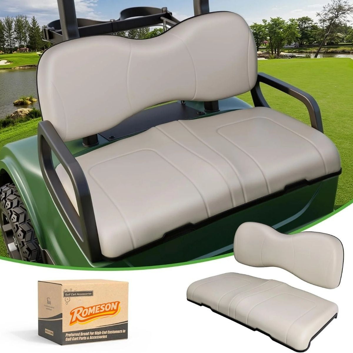 Golf Cart Front Seat Cushion Kit - Perfect Fit for Yamaha G29/Drive (2007-2016) Main image