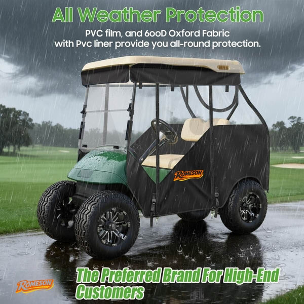 Smart Track Style Golf Cart Enclosures for EZGO TXT 2 Passenger