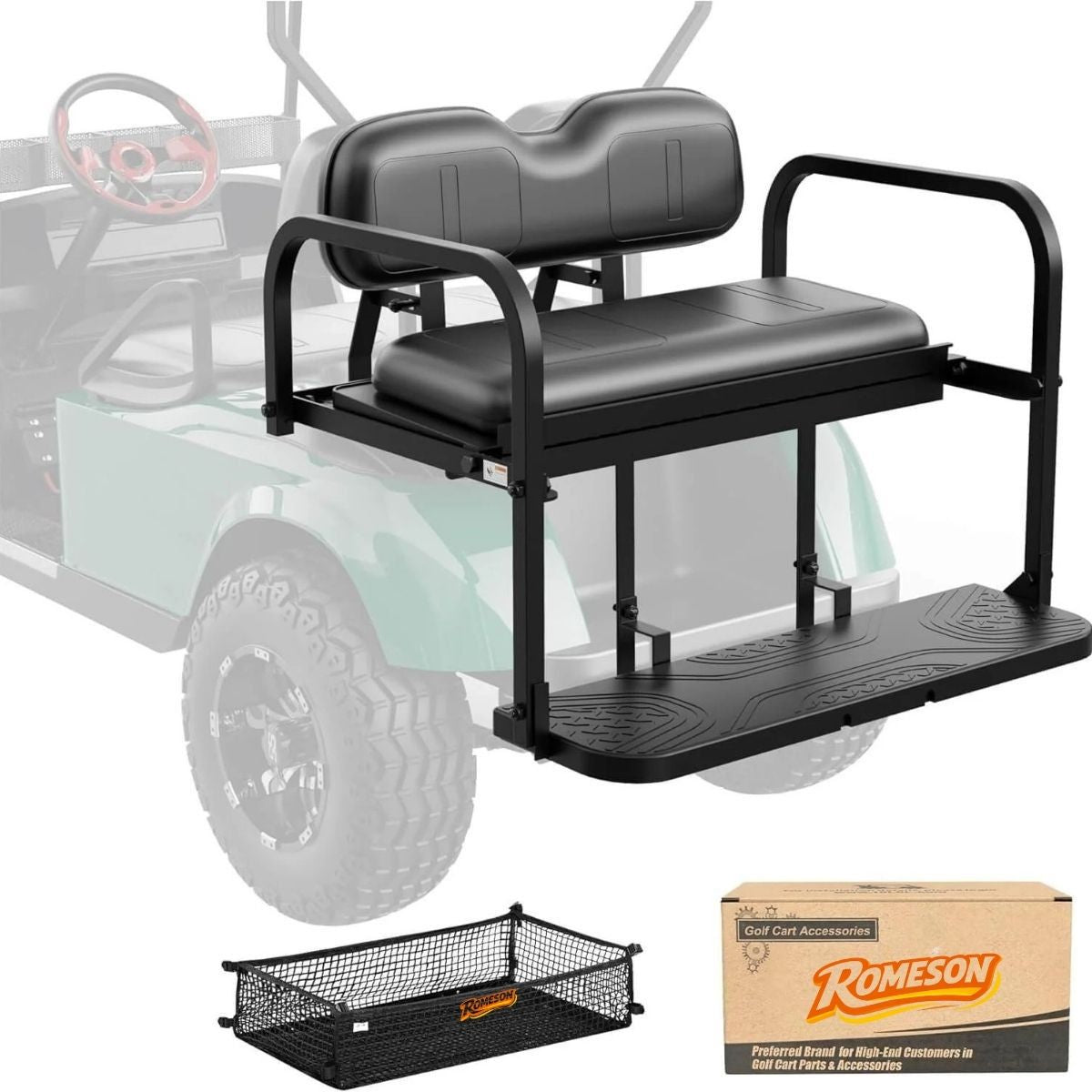 Golf Cart Rear Seat, Flip Folding Back Seat Kit Fits EZGO TXT Main image