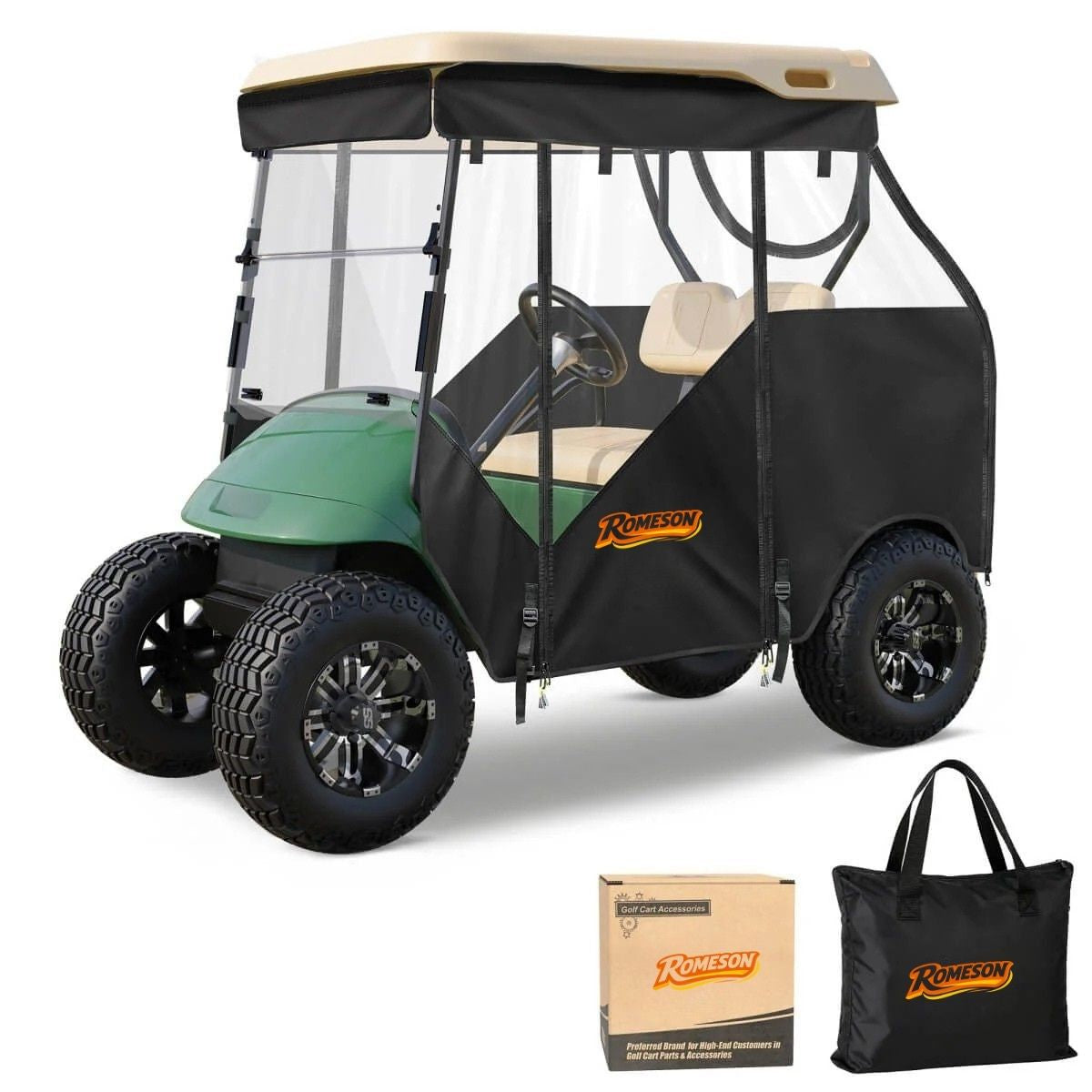 Smart Track Style Golf Cart Enclosures for EZGO TXT 2 Passenger Main image