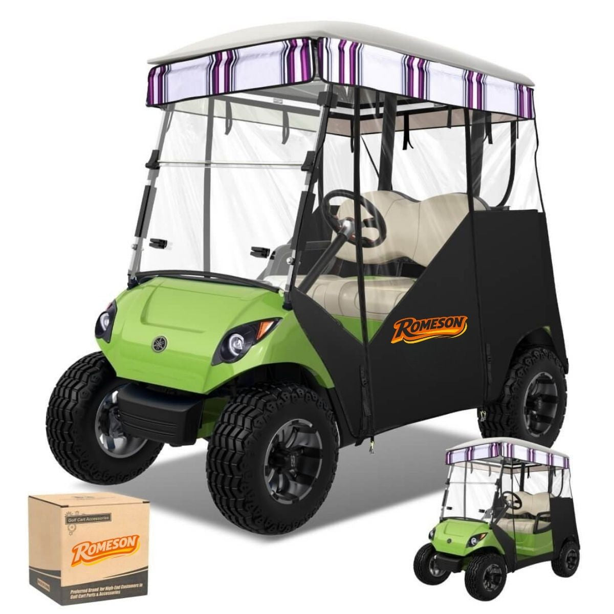 Track Style Golf Cart Enclosure for 2 Passenger Yamaha G29 Drive Main image