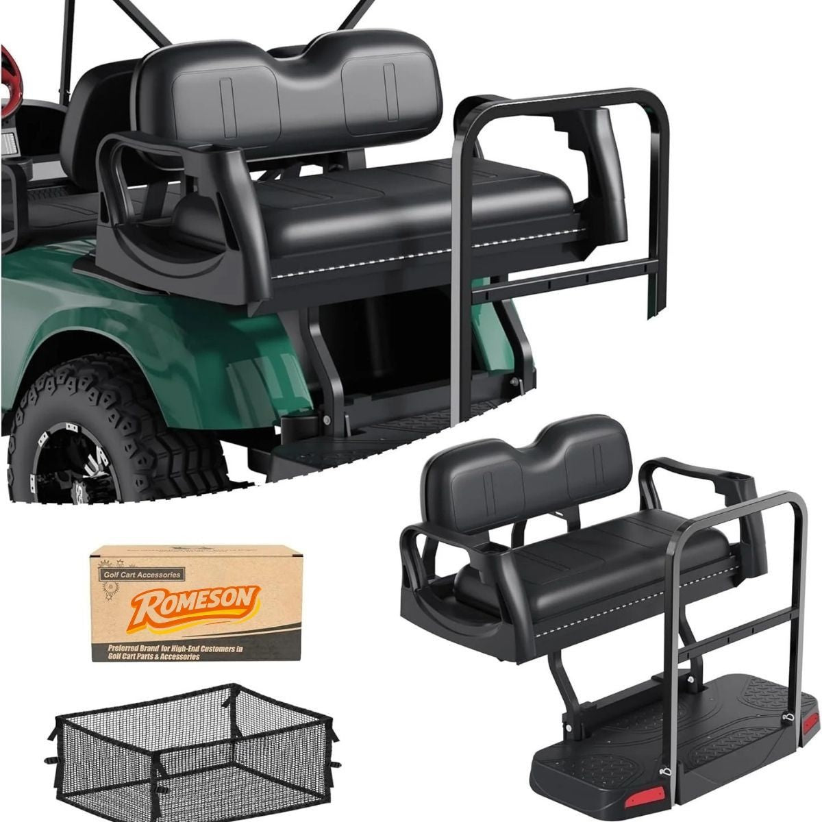 Luxury Golf Cart Flip Seat for EZGO TXT (1995-Up) Main image