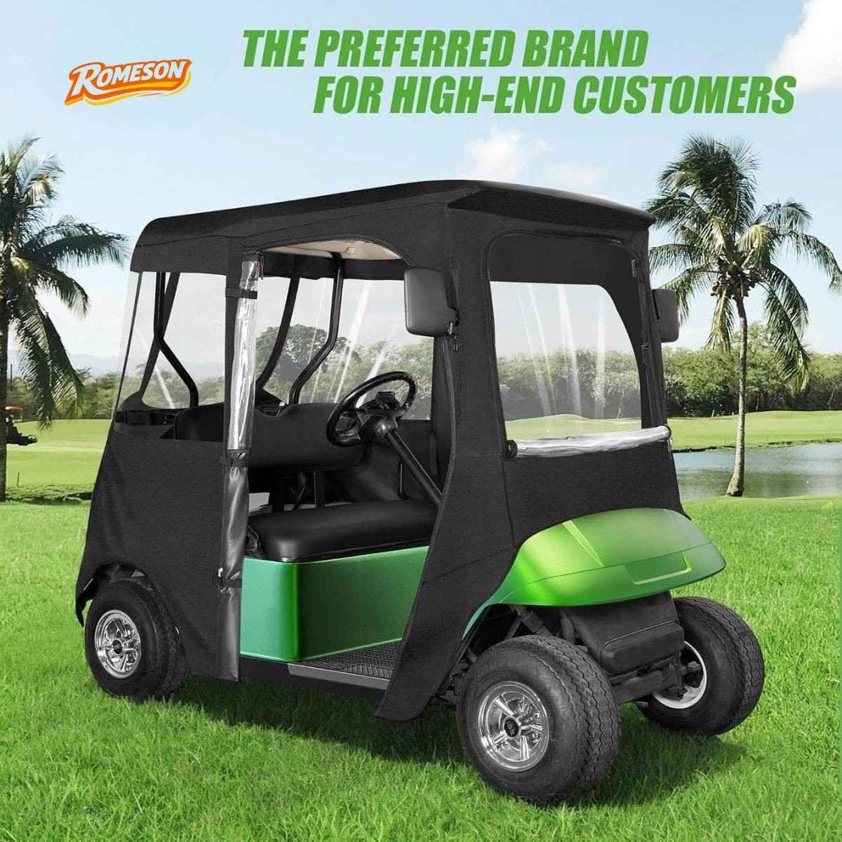 Golf Cart Enclosure for EZGO TXT/RXV 600D Rain Cover Secondary image