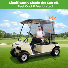 Golf Cart Sun Shade For EZGO TXT RXV & Club Car Precedent DS