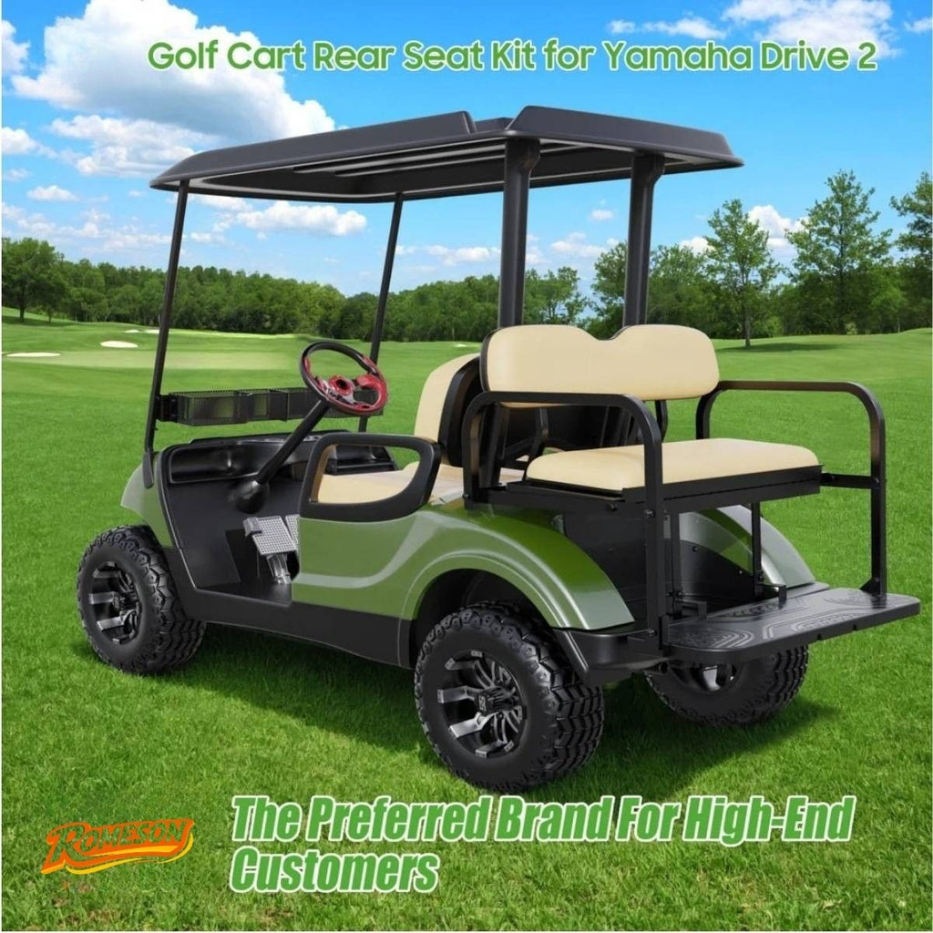 Golf Cart Rear Seat Kit Assembly Folding Rear Seat for Yamaha Drive 2 (2017-Up)