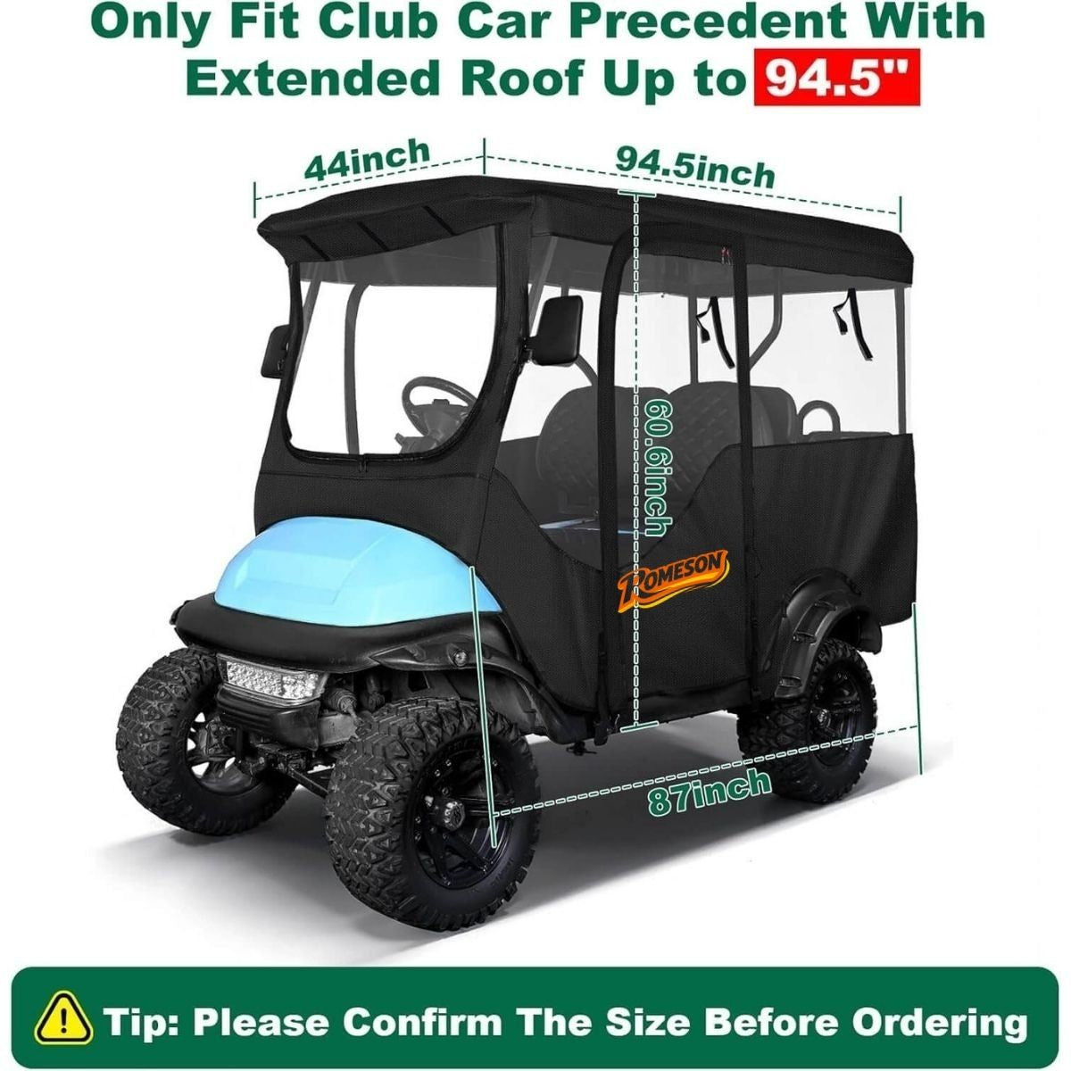 4 Passengers Golf Cart Enclosures for Club Car Precedent