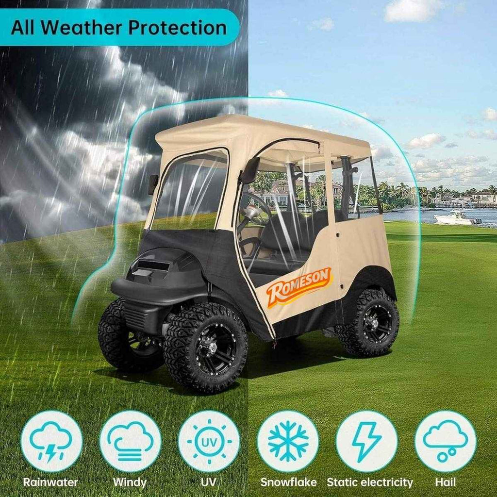 Golf Cart Enclosures for Club Car Precedent, Onward & Tempo  2 Passenger