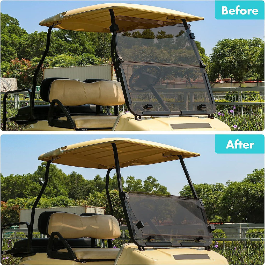 Golf Cart Windshield for Club Car DS 1982-UP Foldable Sport Tinted