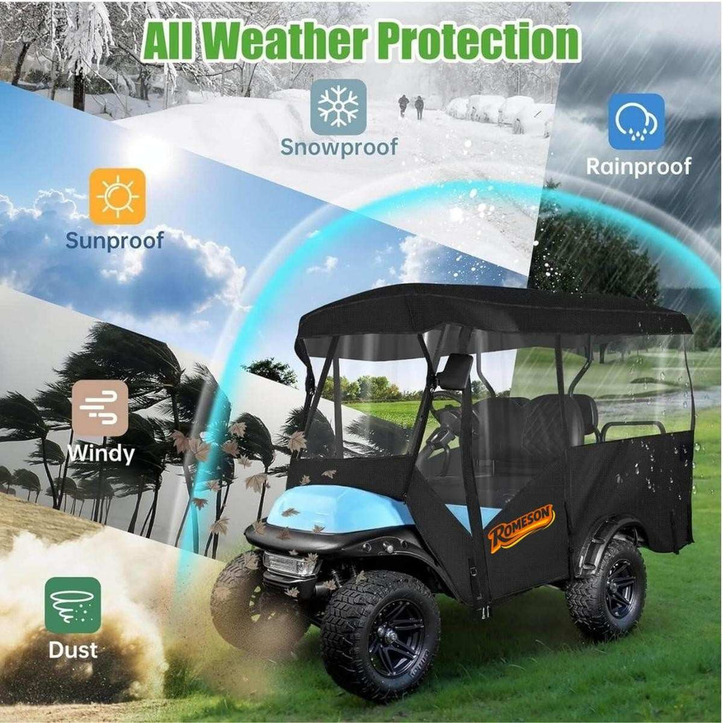 Golf Cart Enclosure Extended Roof 4 Passenger Universal