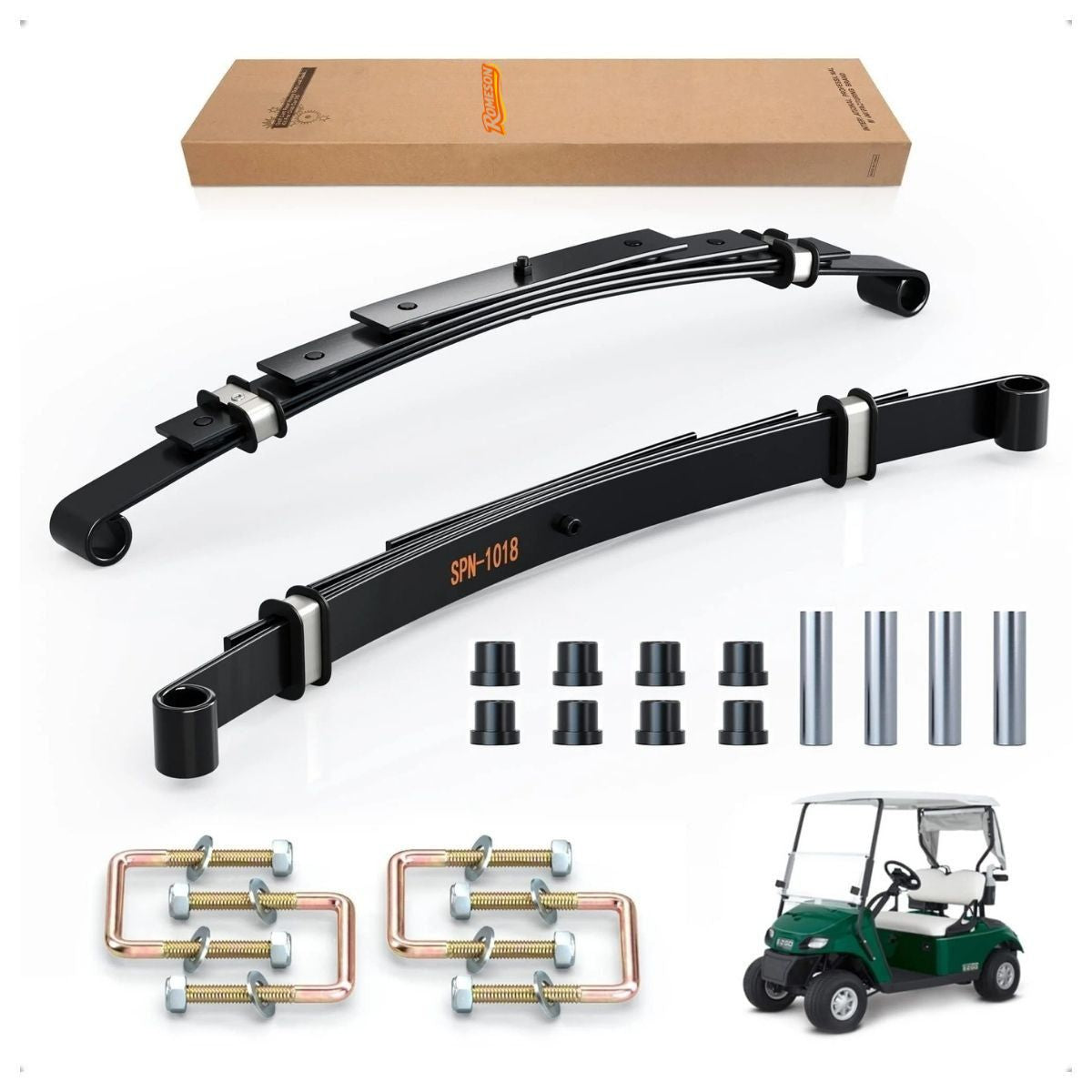 Golf Cart Rear Leaf Spring Kit Heavy Duty - 4-leaf Spring for EZGO TXT 1995-2013