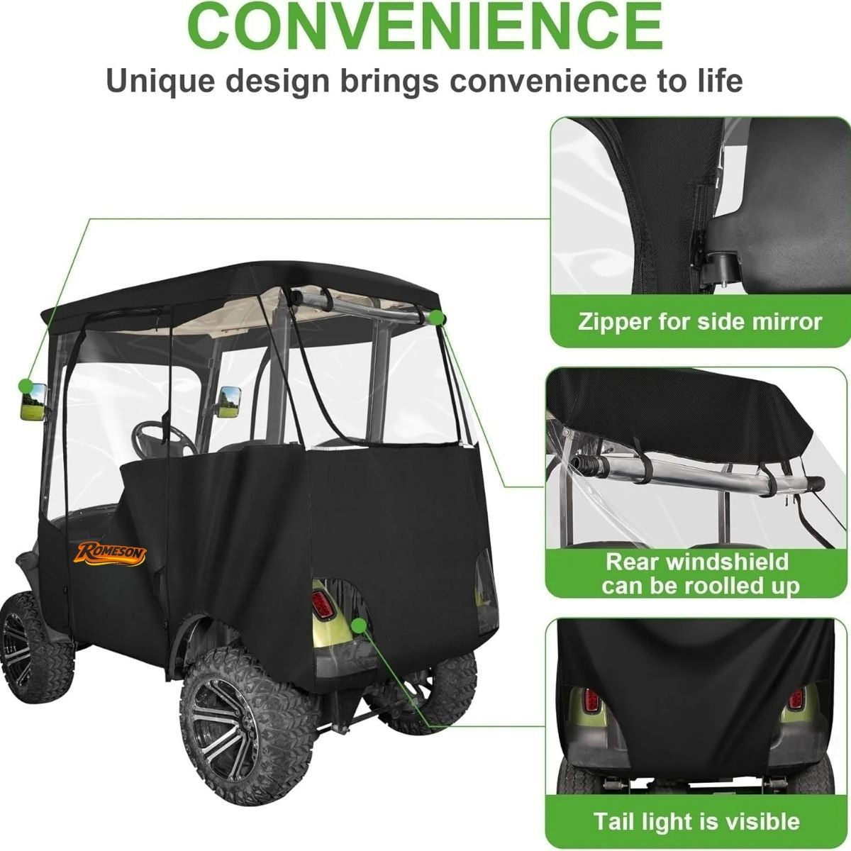 Golf Cart Enclosure for Yamaha G14 G16 G22 G29 Drive 2