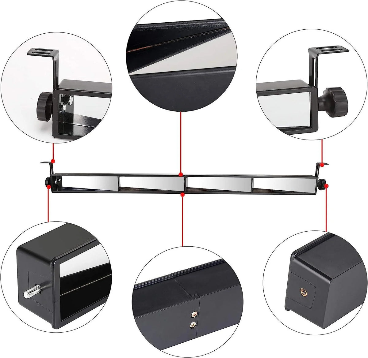 Golf Cart 4 Panel & 5 Panel Rearview Mirror Universal