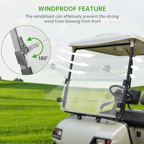 Golf Cart folding windshield for Yamaha G14 G16 G19 G&E 1995-2003