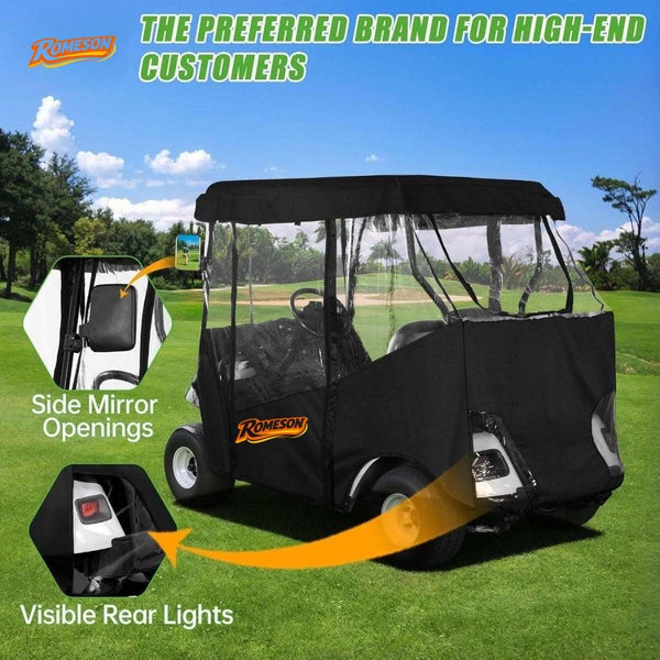 Golf Cart Enclosure Protection for Club Car & EZGO 2-Passenger