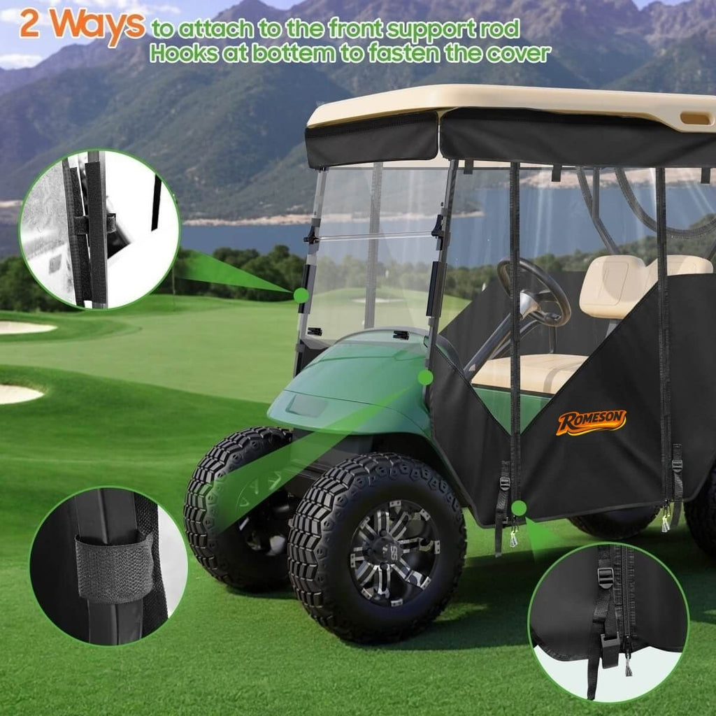 Smart Track Style Golf Cart Enclosures for EZGO TXT 2 Passenger