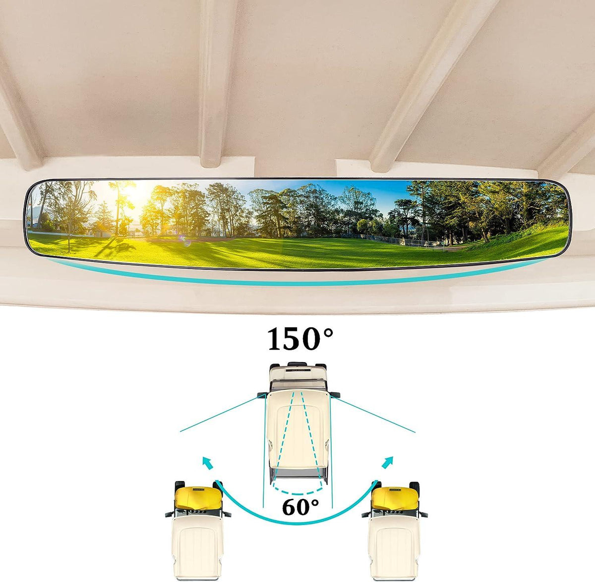 Golf Cart Rear View Mirror for Sale HD Wide Angle Universal