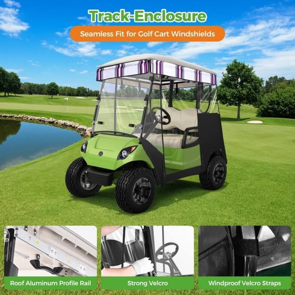 Track Style Golf Cart Enclosure for 2 Passenger Yamaha G29 Drive