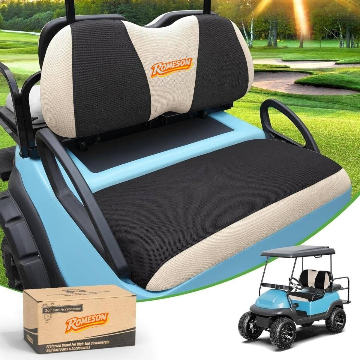 Golf Cart Seat Cover Fits Yamaha & Club Car Precedent Original Front Seat