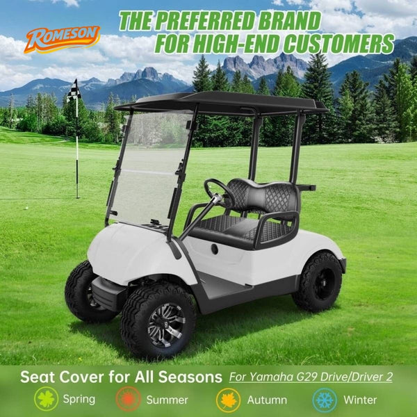 Golf Cart Leather Seat Cover for Yamaha G2-G22 No-Staple Installation