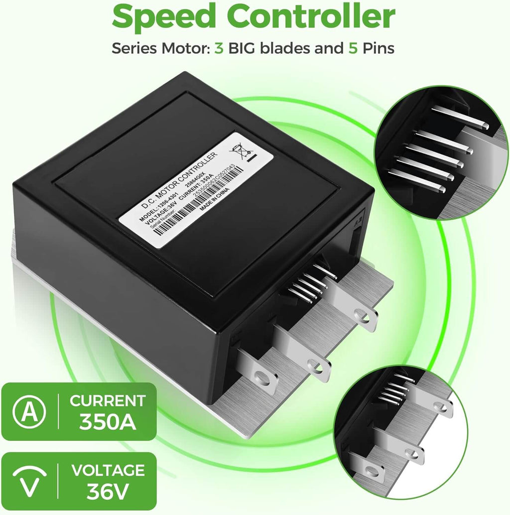 Golf Cart Speed Controller 36V 350A 5Pin Suitable for Curtis EZGO TXT and MED