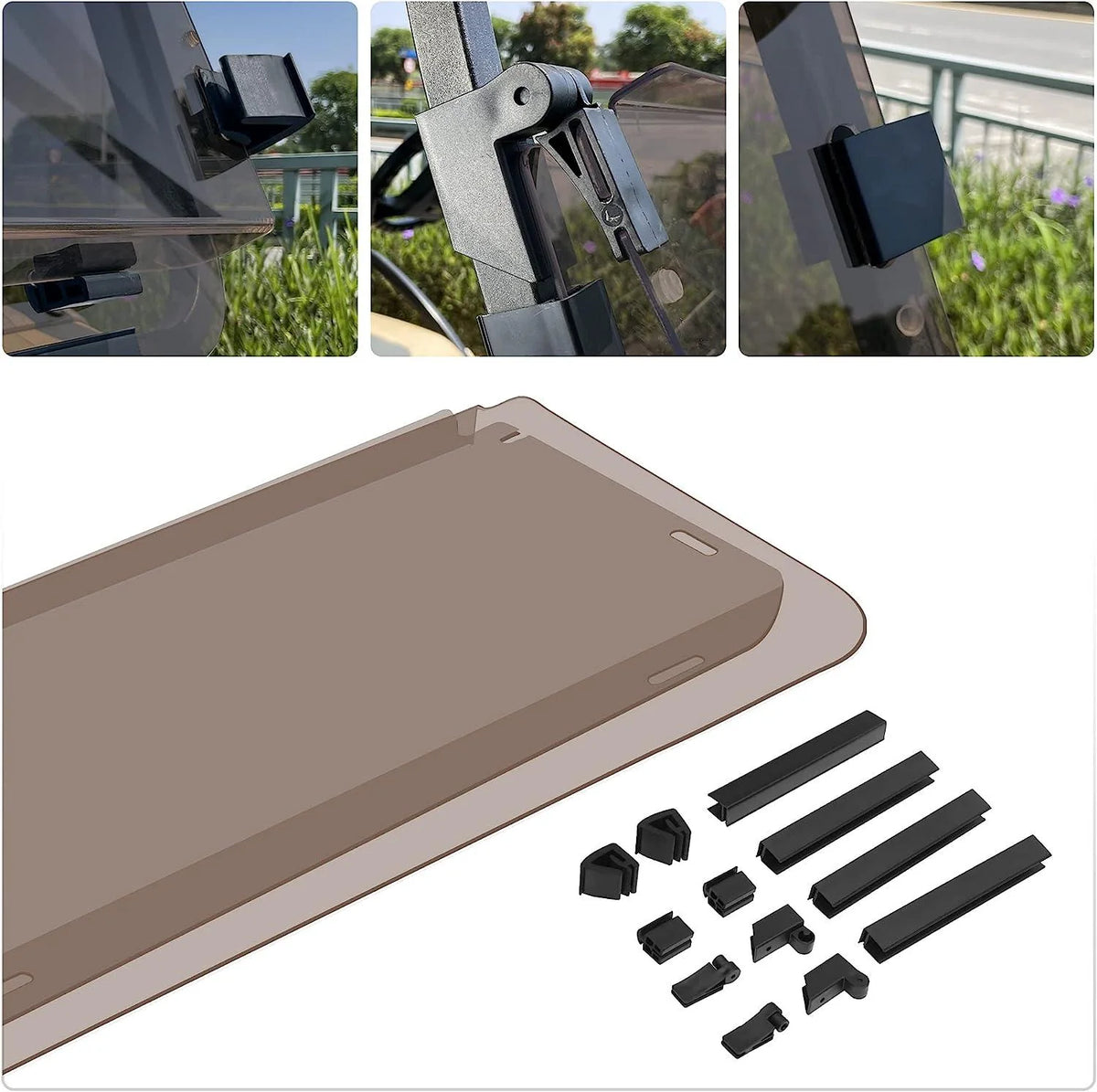 Golf Cart Windshield for Club Car DS 1982-UP Foldable Sport Tinted