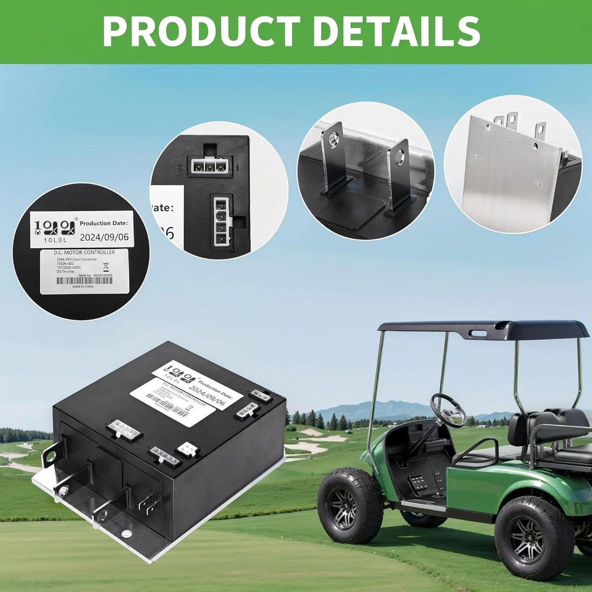 Golf Cart Motor Controller 36V 350A for EZGO TXT 2000-2009 PDS Shunt Controller