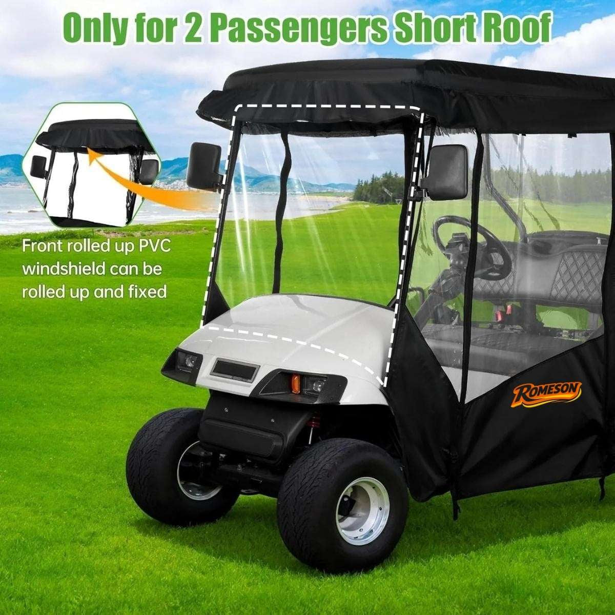 Golf Cart Enclosure Protection for Club Car & EZGO 2-Passenger