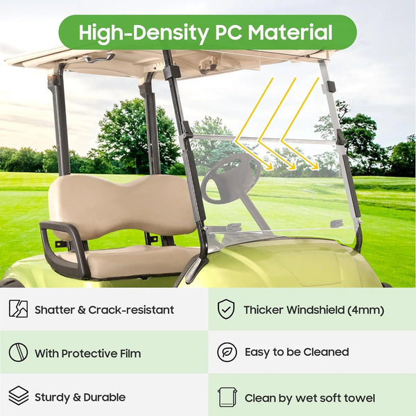 Golf Cart Windshield for G29/Drive 2007-2016 Yamaha Transparent Foldable