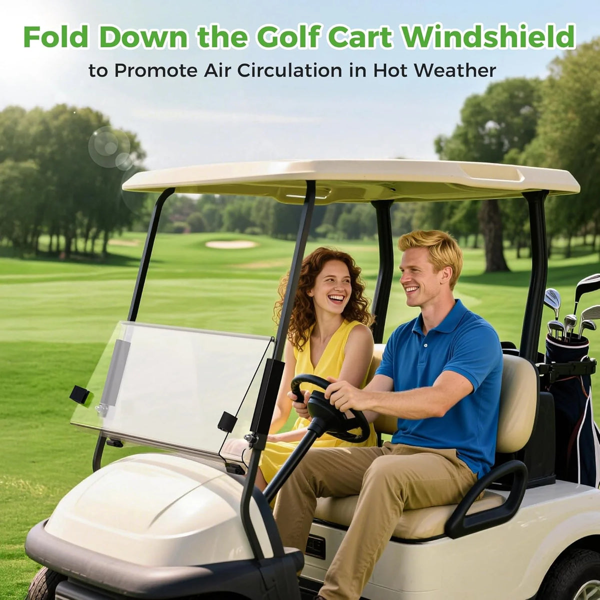 Golf Cart Windshield for Club Car Precedent (2004-Up), Tempo & Onward (2017-Up)