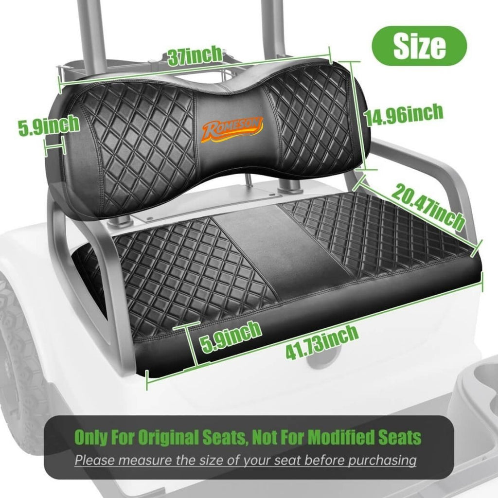 Golf Cart Seat Cover Diamond Leather Design for Yamaha G29 Drive & Driver 2