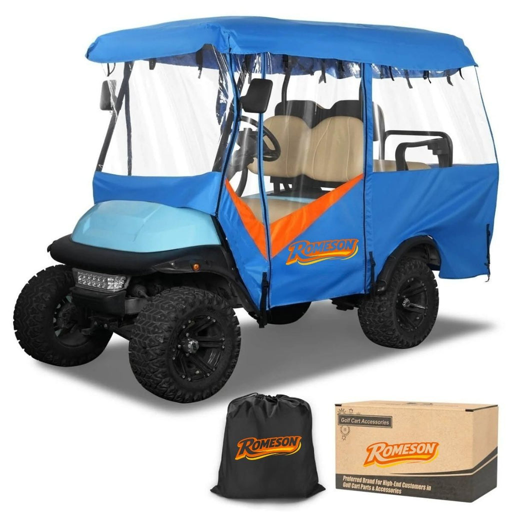 Golf Cart Enclosure Extended Roof 4 Seater Explosion Proof Zipper Design Universal