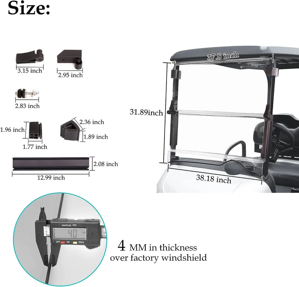 Golf Cart Windshield for EZGO RXV 2008+