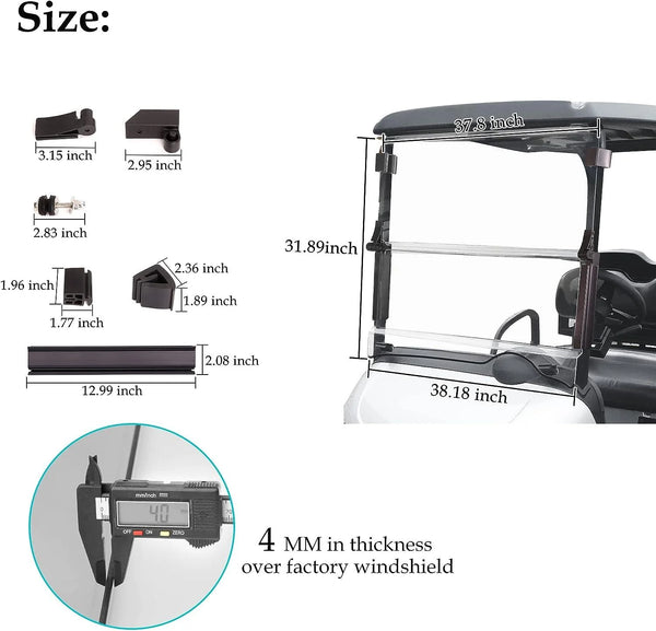 Golf Cart Windshield for EZGO RXV 2008+