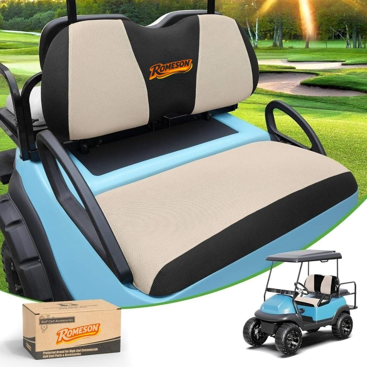 Golf Cart Seat Cover Fits Yamaha & Club Car Precedent Original Front Seat Main image