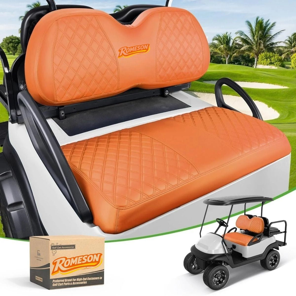 Leather Golf Cart Seat Cover for EZGO TXT Club Car Precedent