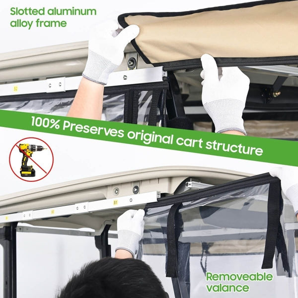 Smart Track Style Golf Cart Enclosures for EZGO TXT 2 Passenger