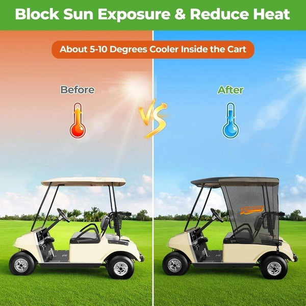 Golf Cart Sun Shade For EZGO TXT RXV & Club Car Precedent DS