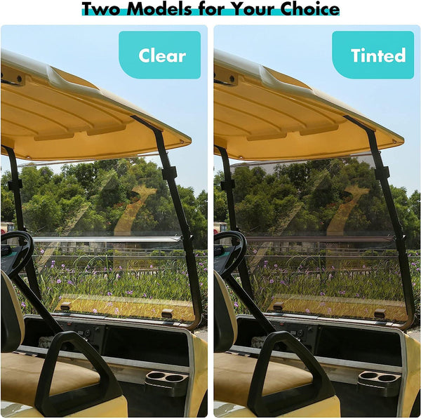 Golf Cart Windshield for Club Car DS 1982-UP Foldable Sport Tinted