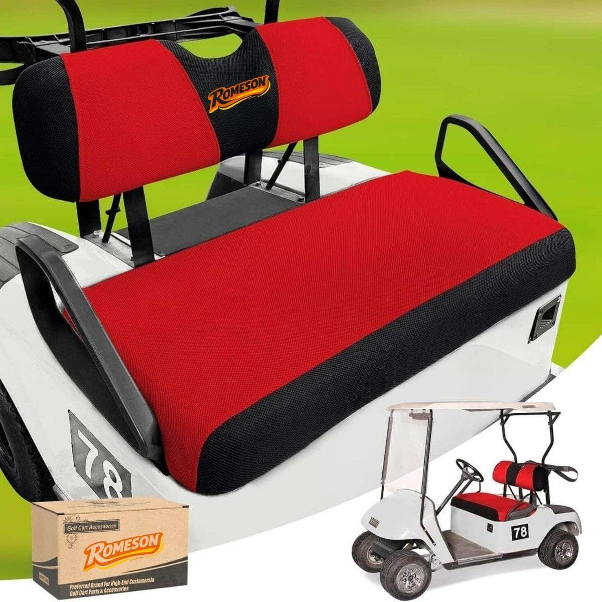 Premium Golf Cart Front Seat Covers for EZGO TXT RXV & Club Car DS 2000-up