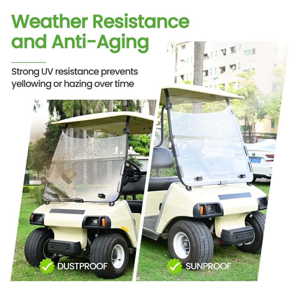 Acrylic Golf Cart Windshield for Club Car DS – 4mm