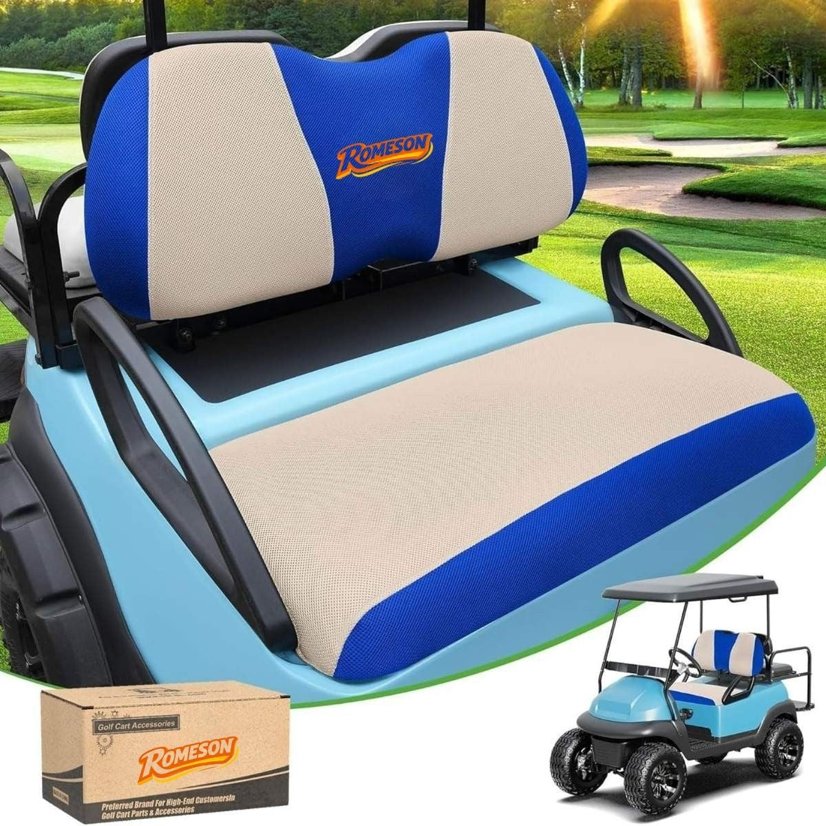 Golf Cart Seat Cover Fits Yamaha & Club Car Precedent Original Front Seat Secondary image