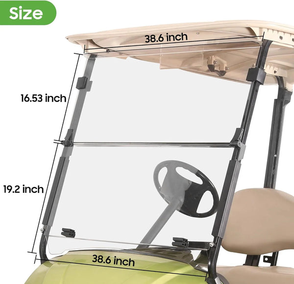 Golf Cart Windshield for G29/Drive 2007-2016 Yamaha Transparent Foldable