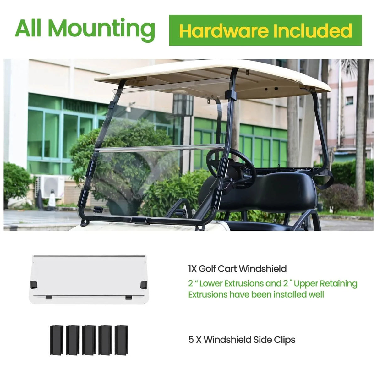 Acrylic Golf Cart Windshield for Club Car DS – 4mm